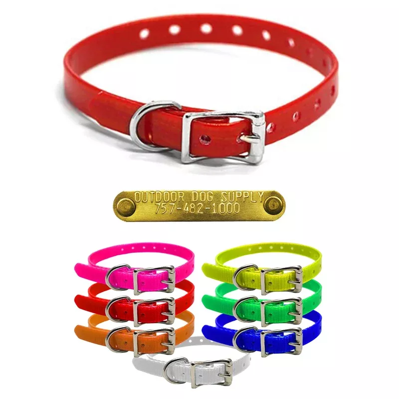 1-2-premium-glow-tuff-d-ring-collar-small-dogs-no-tag -1/2″ Premium Glow Tuff D Ring Collar for Small Dogs- No Tag