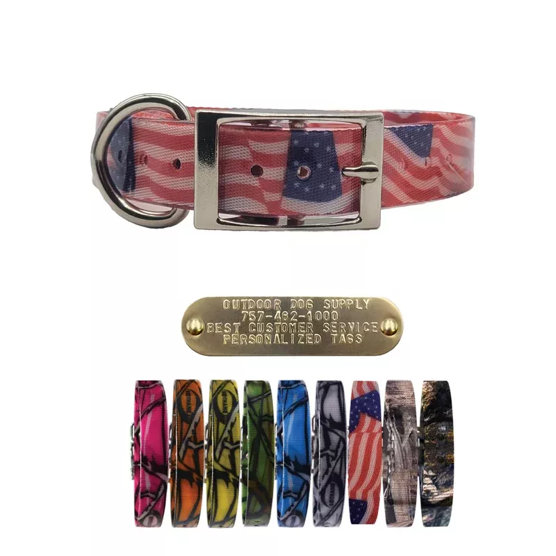 1-pattern-premium-glow-tuff-d-ring-dog-collar-no-tag -1″ Pattern Premium Glow Tuff D Ring Dog Collar- No Tag