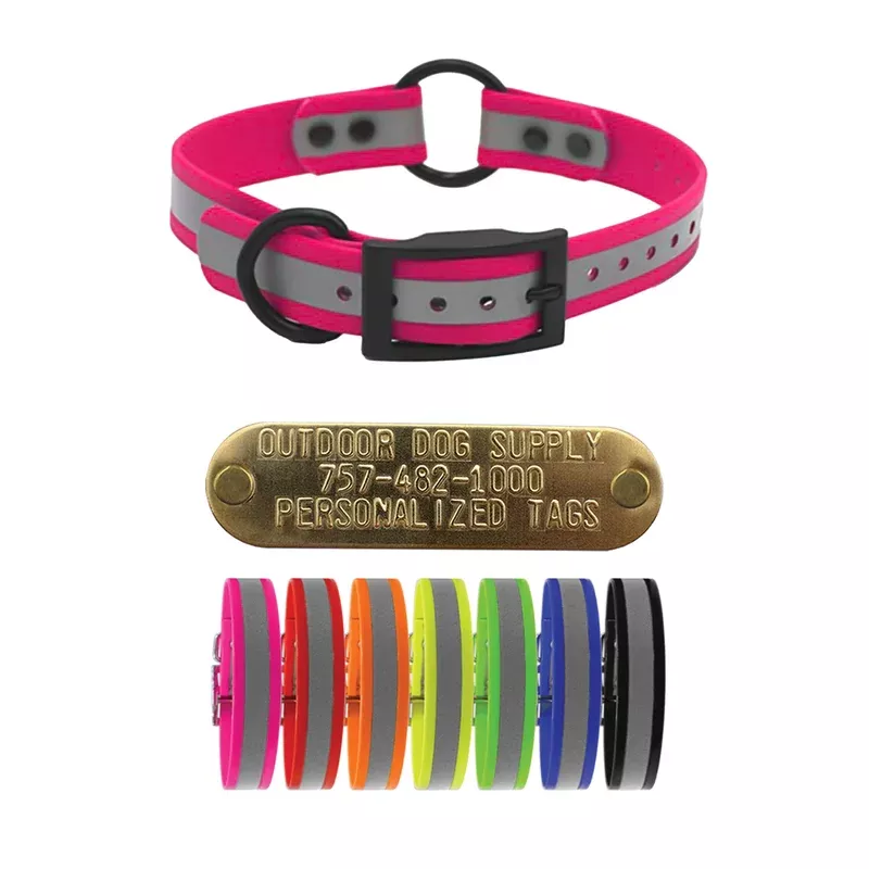 1-reflective-softflex-beta-center-ring-dog-collar-no-tag -1″ Reflective SoftFlex Beta Center Ring Dog Collar- No Tag