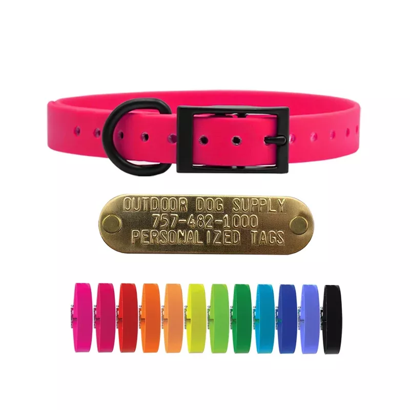 1-solid-softflex-beta-d-ring-dog-collar-no-tag -1″ Solid SoftFlex Beta D Ring Dog Collar- No Tag