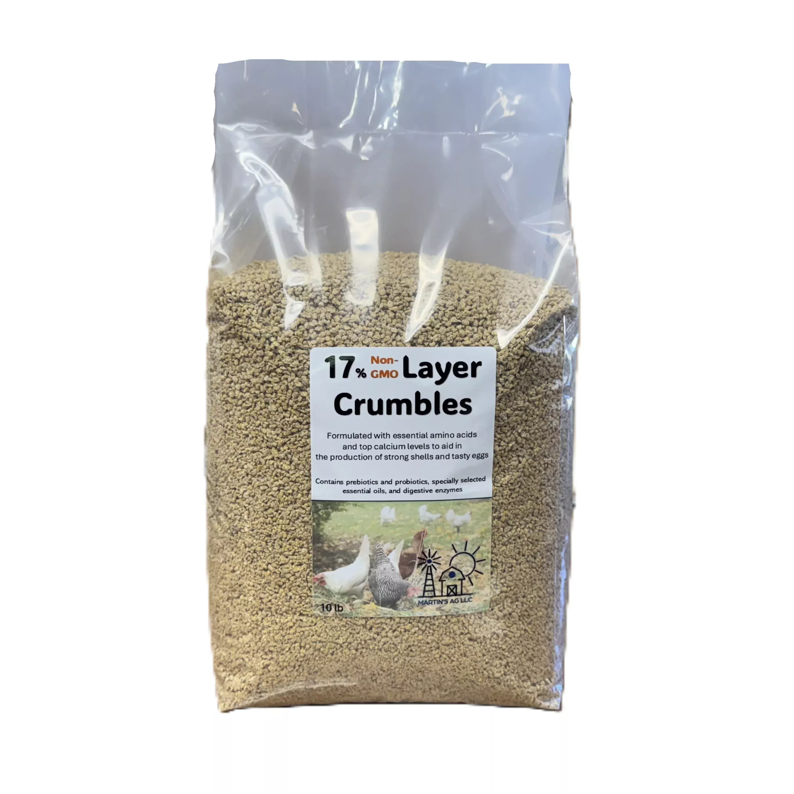 17-non-gmo-layer-crumbles-chickens-10-lb 17% Non-GMO Layer Crumbles for Chickens - 10 lb.