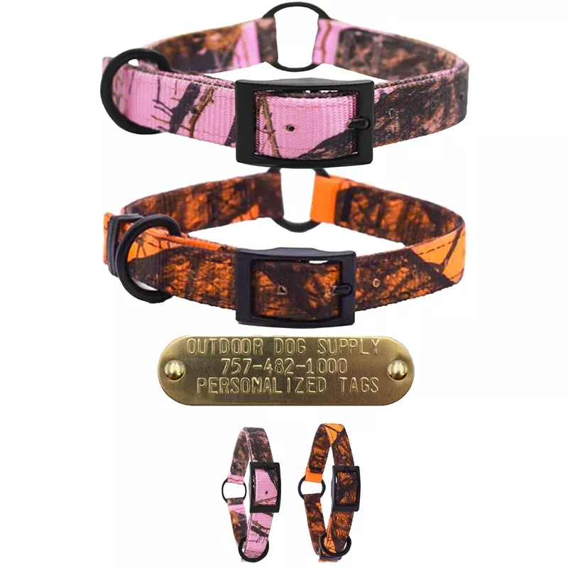3-4-hunting-camo-nylon-center-ring-dog-collar-no-tag -3/4″ Hunting Camo Nylon Center Ring Dog Collar- No Tag
