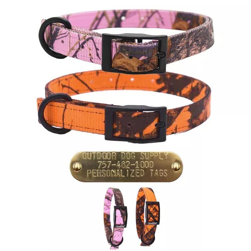 3-4-hunting-camo-nylon-d-ring-dog-collar-no-tag -3/4″ Hunting Camo Nylon D Ring Dog Collar- No Tag