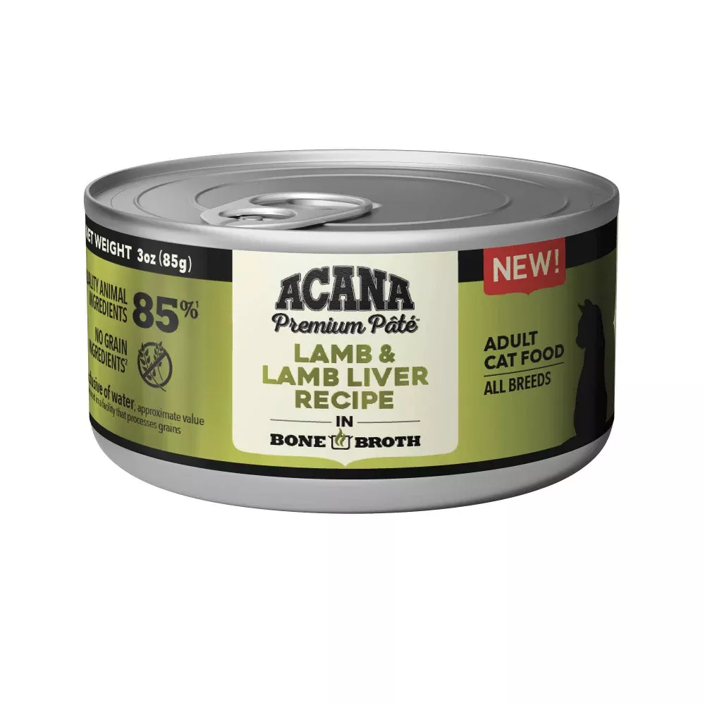 Acana - Premium Lamb & Lamb Liver in Bone Broth - Pate - Wet Cat Food - 3oz
