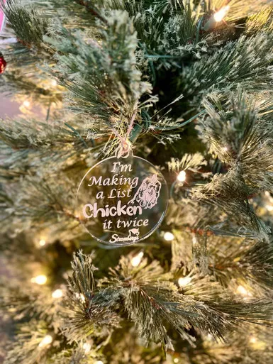 acrylic-chicken-ornament Acrylic Chicken Ornament