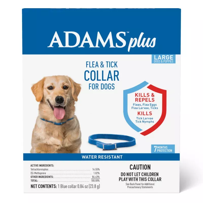 Adams Plus Flea Tick Collar for Dogs Small 1ea/Large