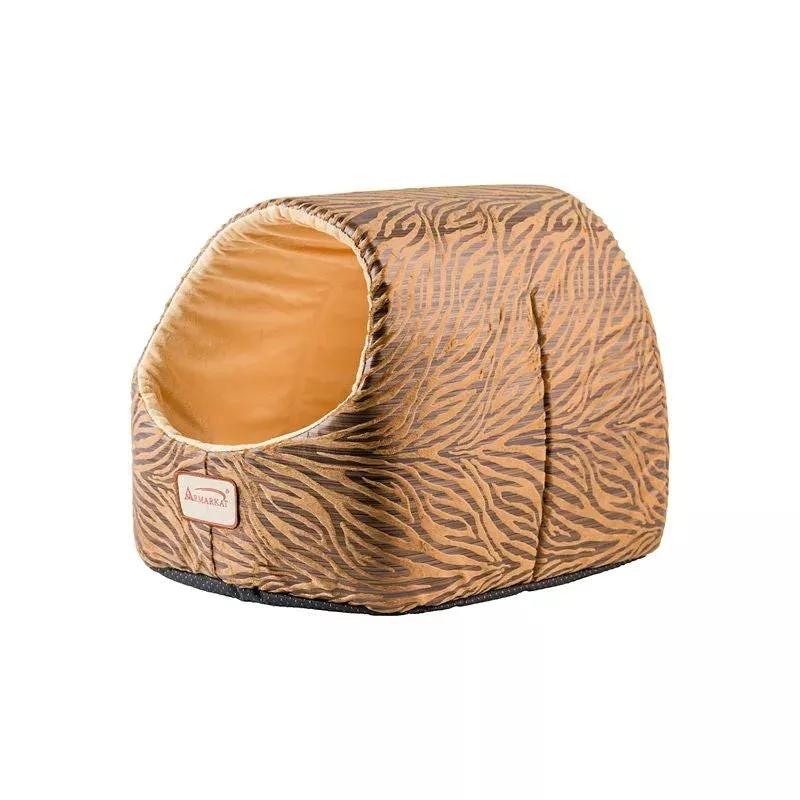 armarkat-hooded-bronze-beige-cat-bed Armarkat Hooded Bronze/Beige Cat Bed
