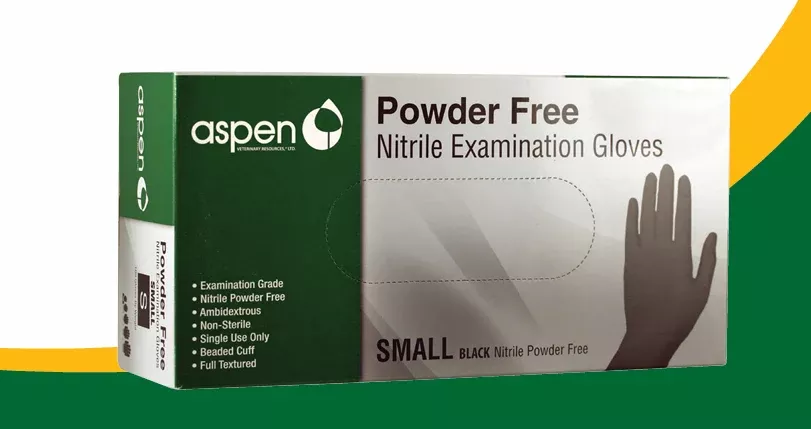 aspen-powder-free-examination-gloves-black Aspen Powder Free Examination Gloves, Black