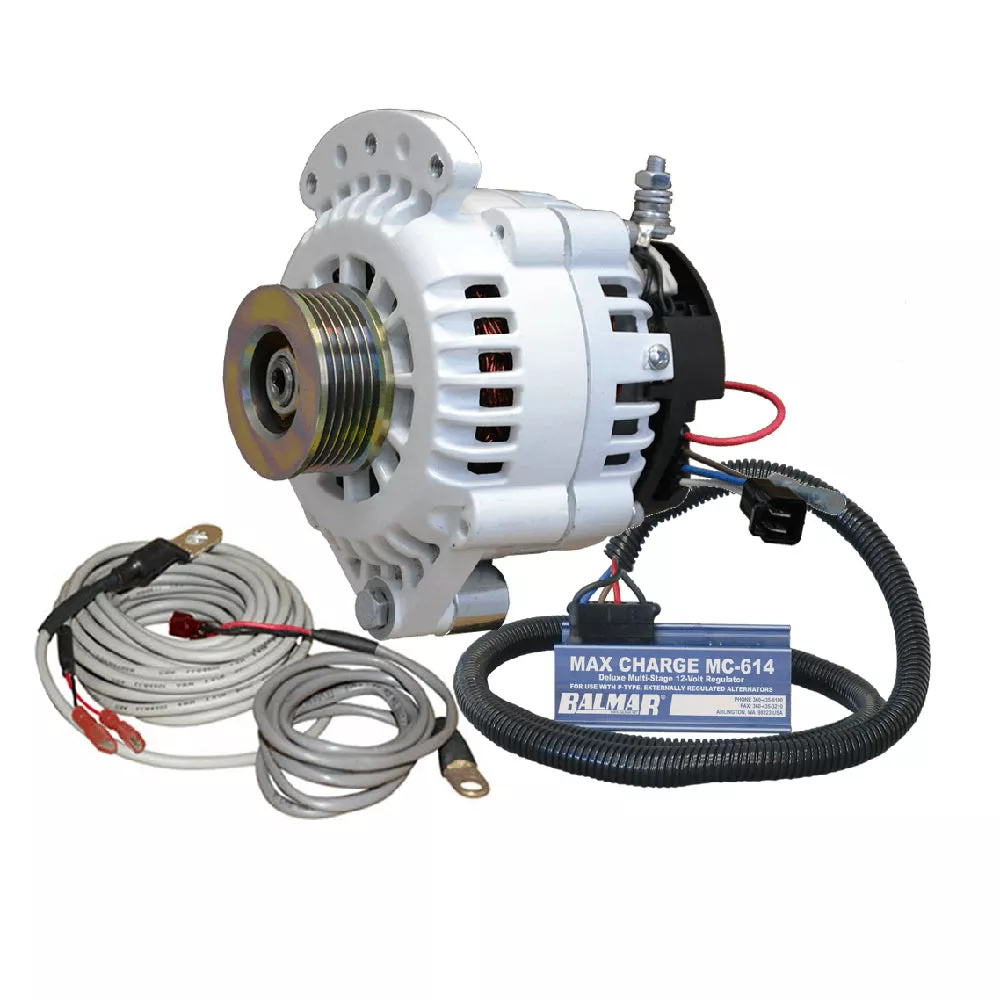 Balmar 621 Series 120A Kit w/MC-618 Regulator, T-Sensor, K6 Pulley, Single FootMounting Hardware [621-VUP-MC-120-K6]