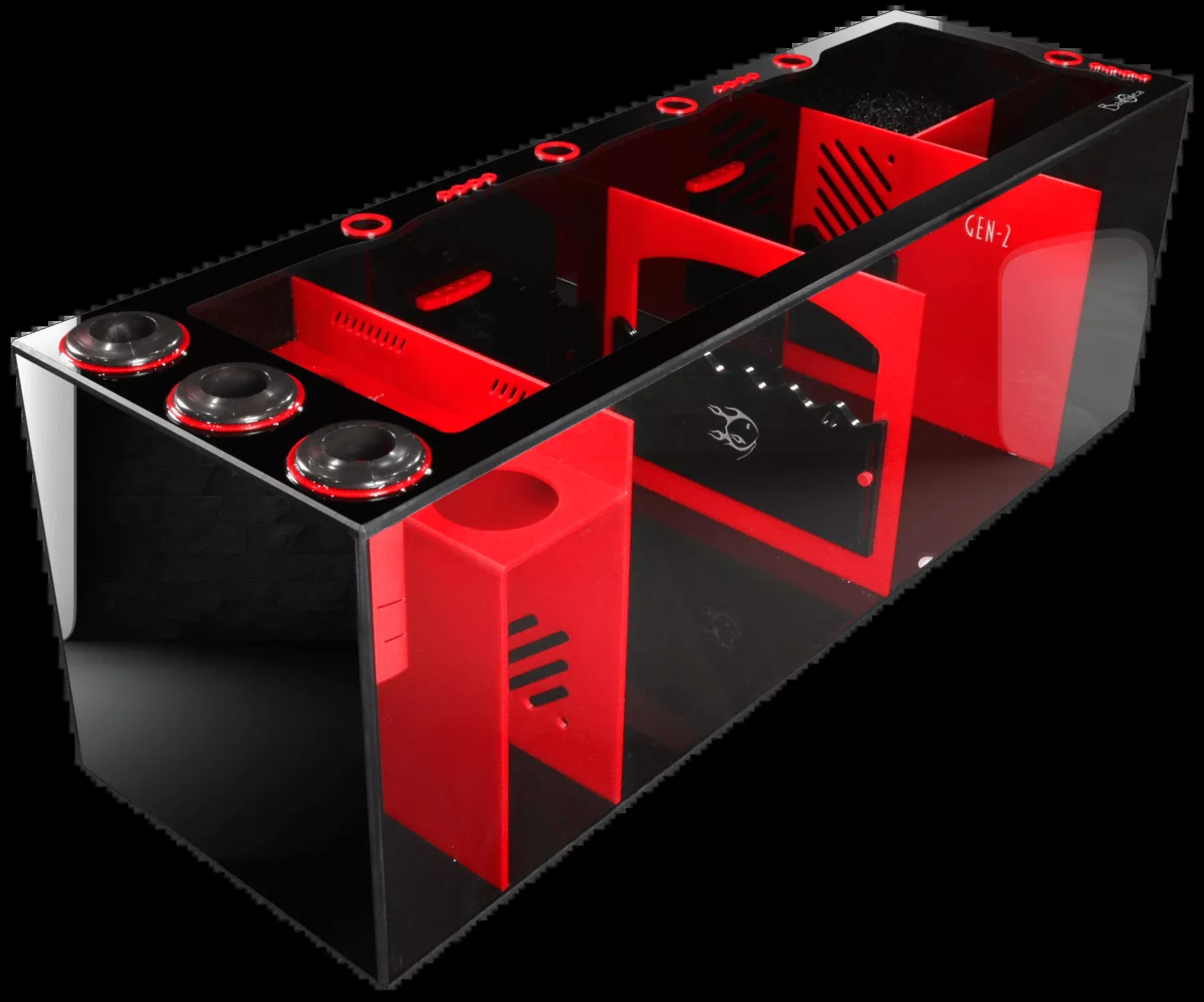 bashsea-48x15x16-ferrari-signature-series-sump-gen-2-red-black Bashsea 48x15x16" Ferrari Signature Series Sump GEN 2 - RED & Black