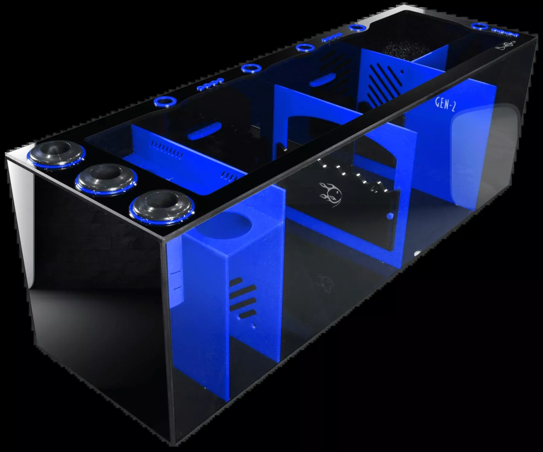 bashsea-48x15x16-royal-signature-series-sump-gen-2-blue-black Bashsea 48x15x16" Royal Signature Series Sump GEN 2 - BLUE & BLACK