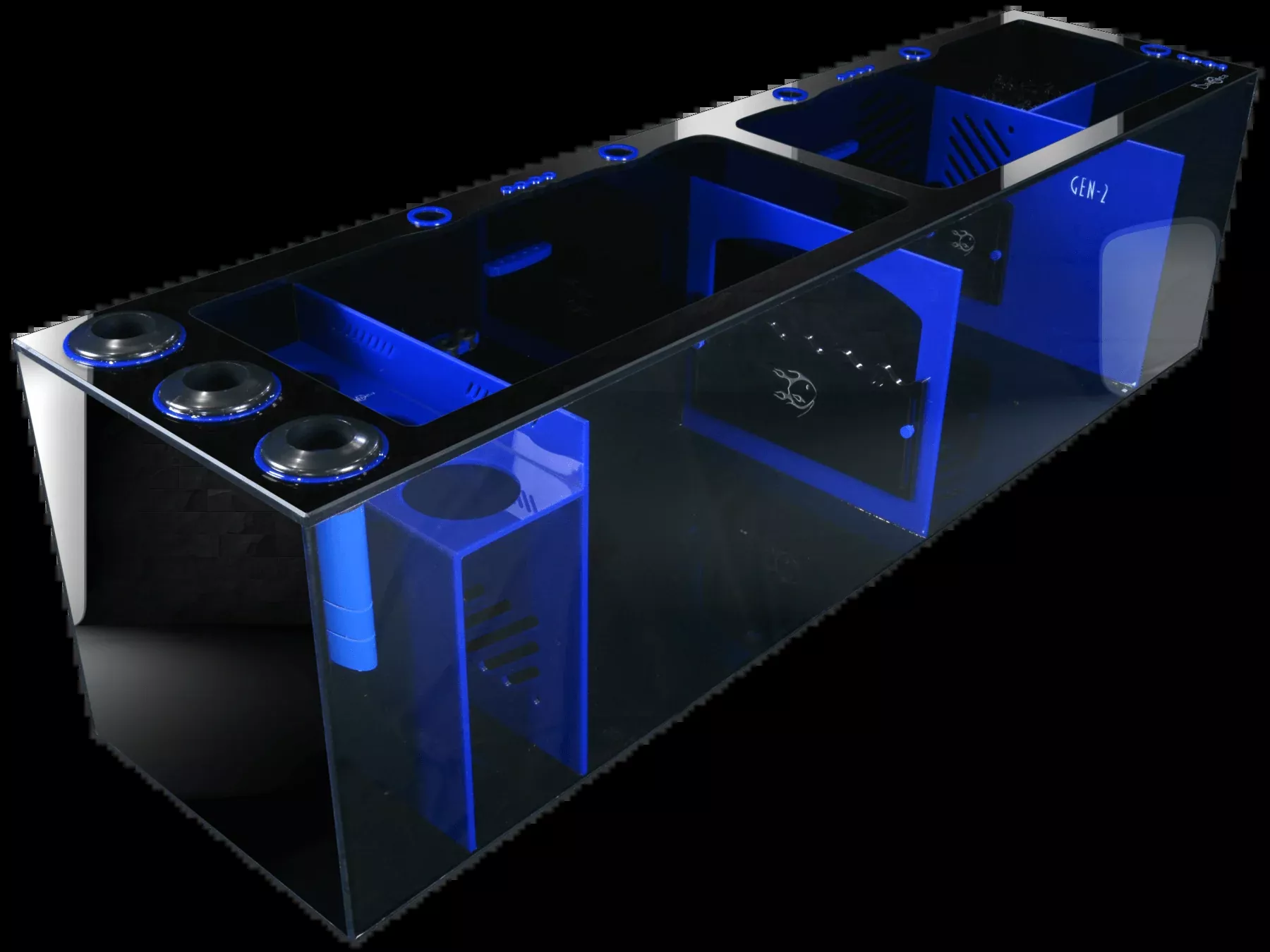 bashsea-60x15x16-royal-signature-series-sump-blue-black-includes-freight Bashsea 60x15x16" Royal Signature Series Sump - BLUE & BLACK - Includes Freight