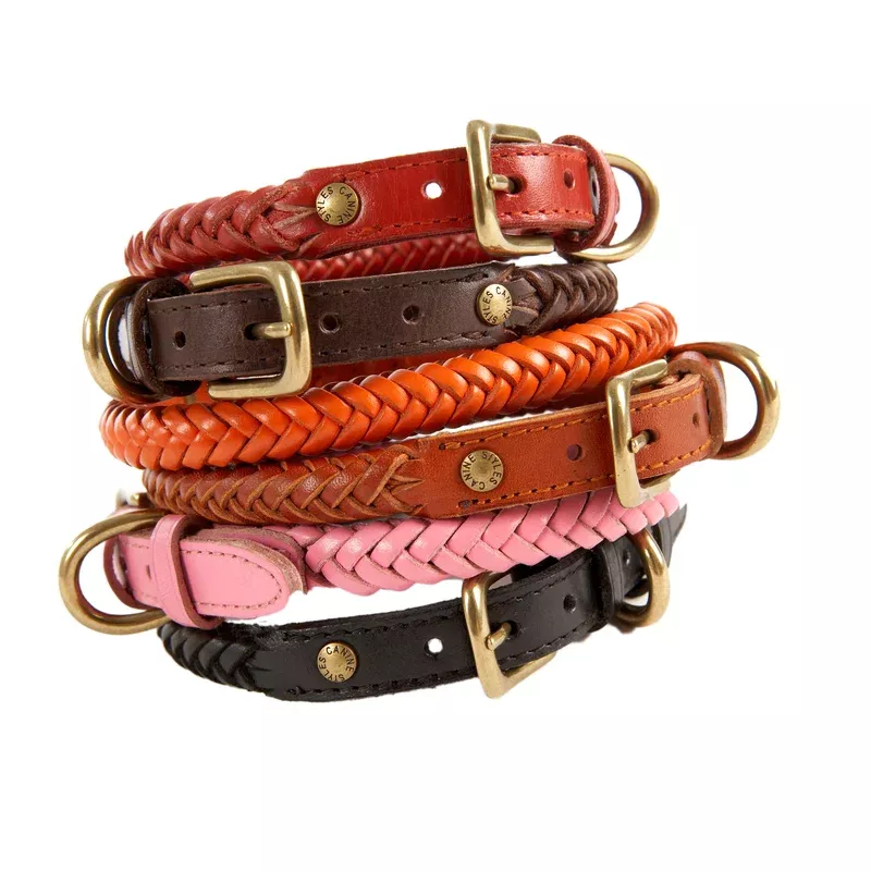 braided-leather-dog-collar-5-color-options Braided Leather – Dog Collar | 5 Color Options