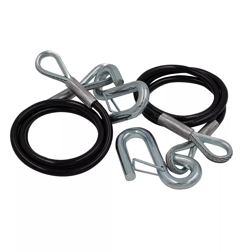 C.E. Smith Safety Cables – 3500lb Capacity – PVC Coated – Pair [16662A]