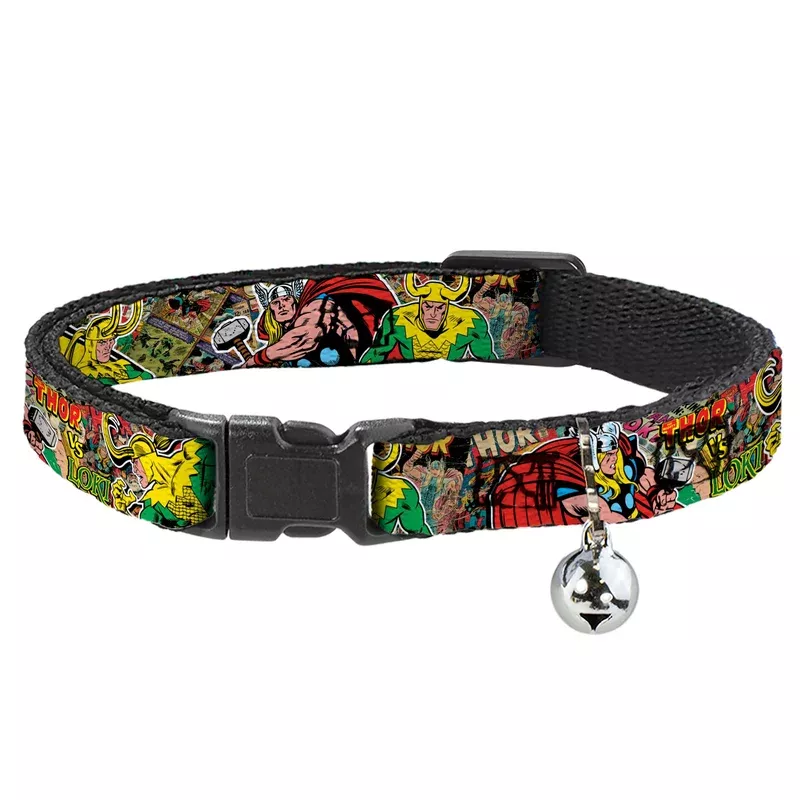 cat-collar-breakaway-thor-loki-poses-retro-comic-books-stacked Cat Collar Breakaway – Thor & Loki Poses Retro Comic Books Stacked