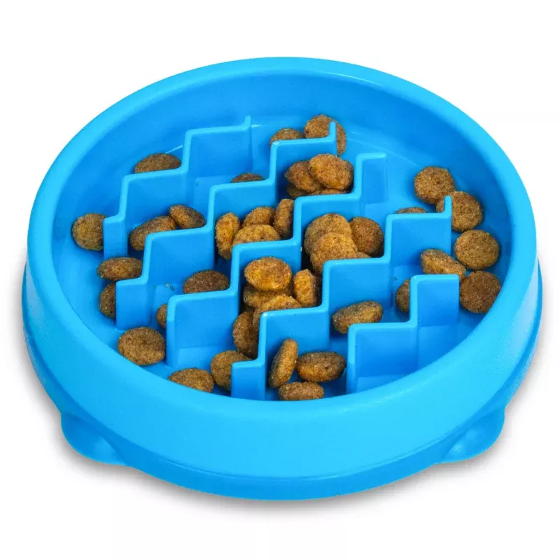 catstages-kitty-slow-feeder-cat-bowl-blue Catstages Kitty Slow Feeder Cat Bowl Blue