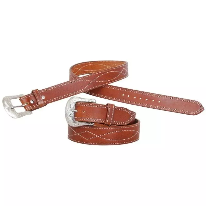 circle-y-stitched-leather-work-belt Circle Y Stitched Leather Work Belt