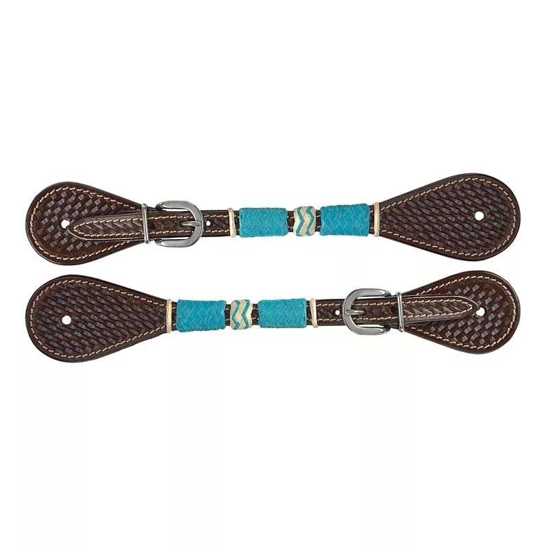 circle-y-turquoise-roundup-ladies-spur-straps Circle Y Turquoise Roundup Ladies Spur Straps