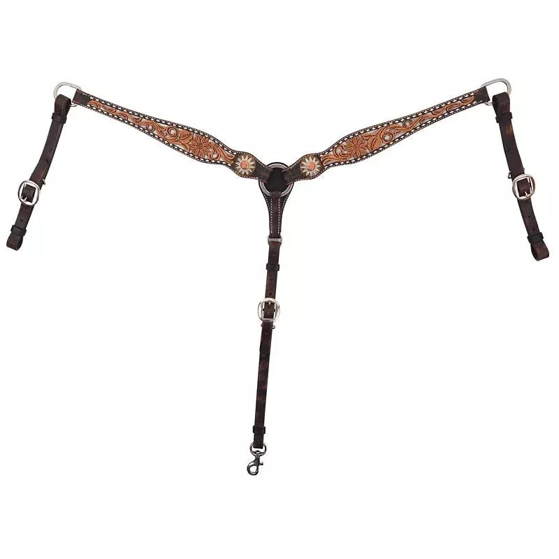 circle-y-white-daisy-filigree-breast-collar Circle Y White Daisy Filigree Breast Collar