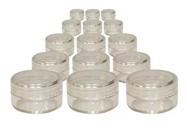 clear-plastic-cosmetic-jar-with-lid-12-count Clear Plastic Cosmetic Jar with Lid - 12 Count