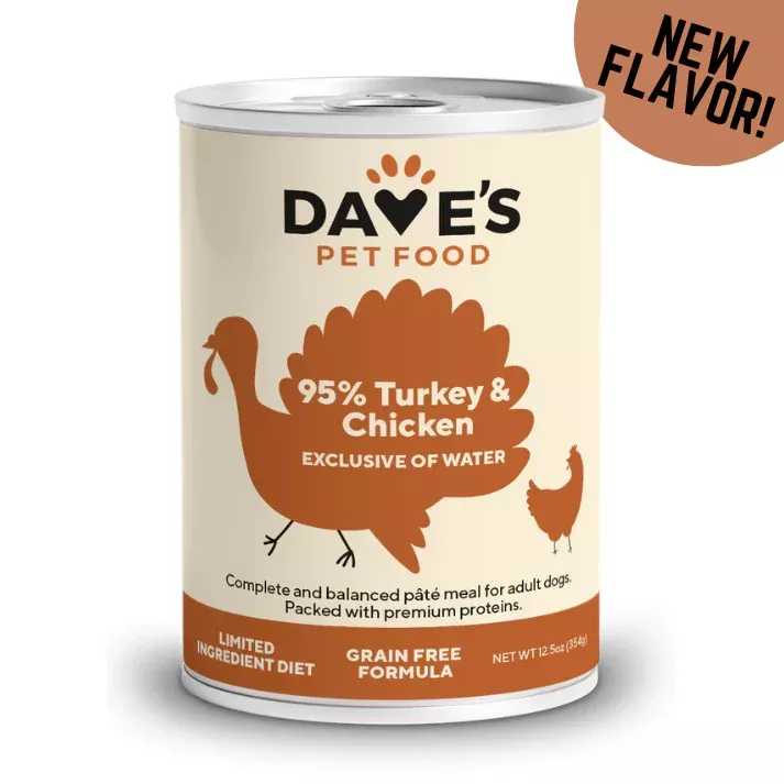 dave-s-95-premium-meats-turkey-chicken-dogs-12-5oz Dave's 95% Premium Meats™ Turkey & Chicken For Dogs (12.5oz)
