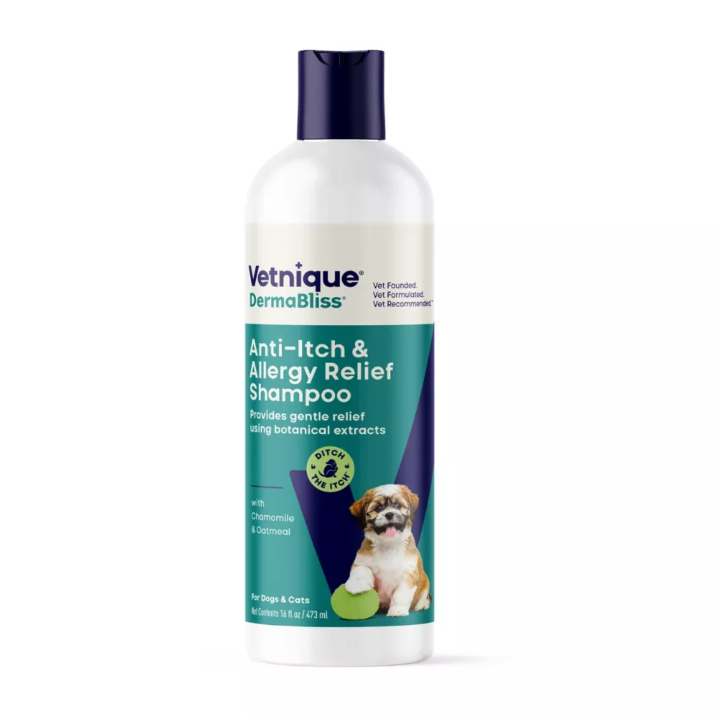 Dermabliss Advanced Vet Strength Anti-Itch & Allergy Relief Shampoo for Dogs & Cats, 16 oz