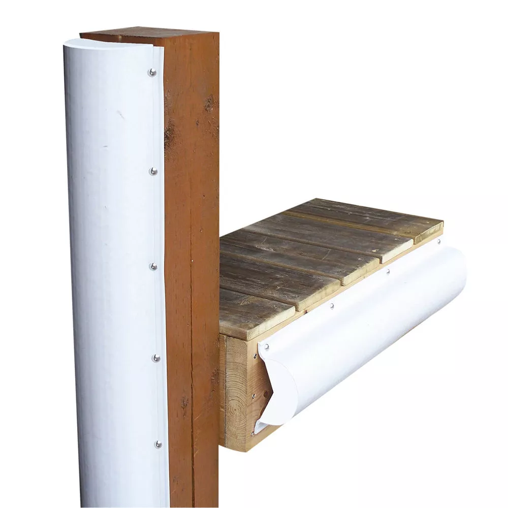 Dock Edge Piling Bumper – One End Capped – 6′ – White [DE1020F]