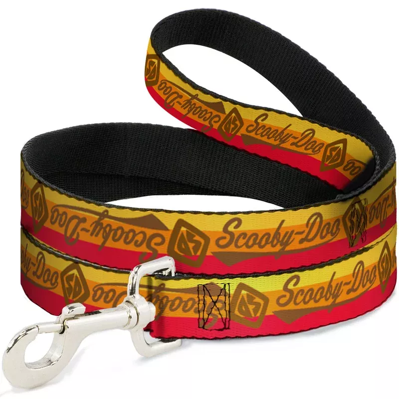 dog-leash-scooby-doo-script-sd-icon-stripe-yellow-orange-red-brown Dog Leash – SCOOBY-DOO Script/SD Icon Stripe Yellow/Orange/Red/Brown