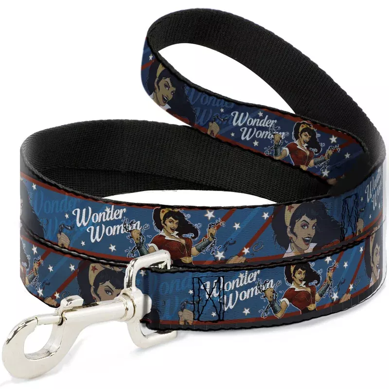dog-leash-wonder-woman-bombshell-pose-blue-red-white Dog Leash – WONDER WOMAN/Bombshell Pose Blue/Red/White