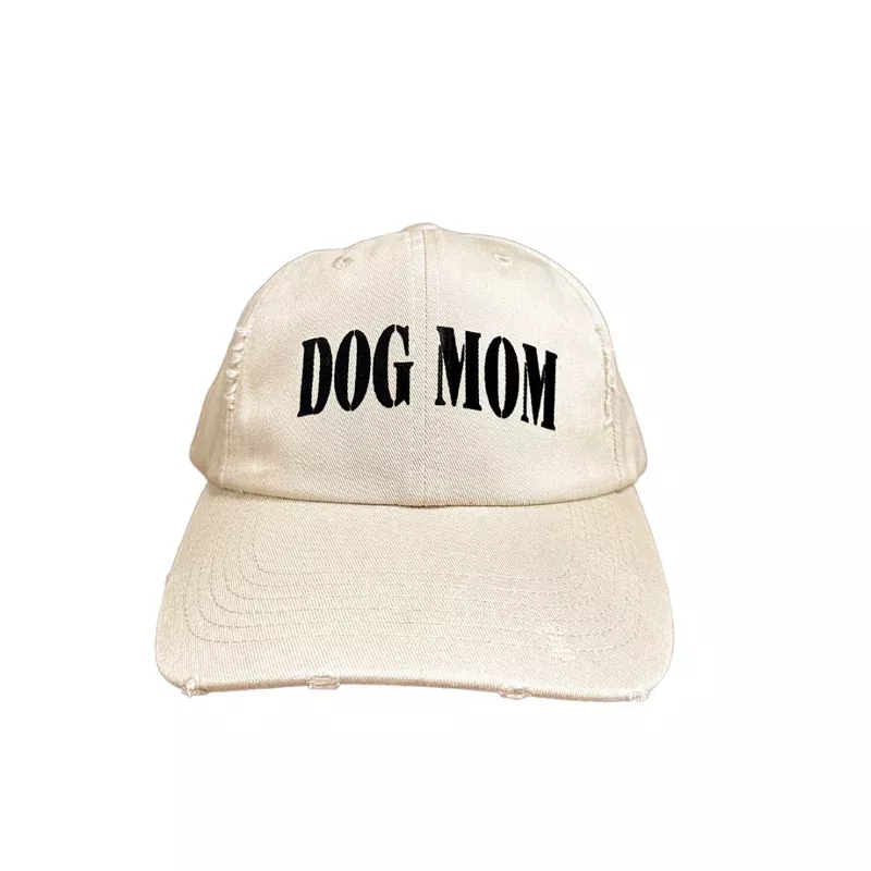 dog-mom-distressed-cap-tan Dog Mom Distressed Cap – Tan