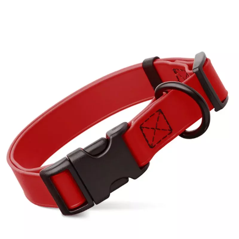 dogline-biothane-waterproof-dog-collar-with-quick-release-buckle-red Dogline Biothane Waterproof Dog Collar with Quick Release Buckle Red