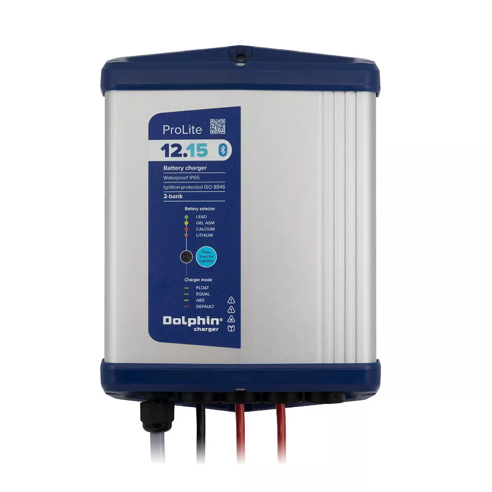 Dolphin Charger PROLITE Series Dolphin Battery Charger – 12V, 15A, 110VAC – 2 Outputs [99215]