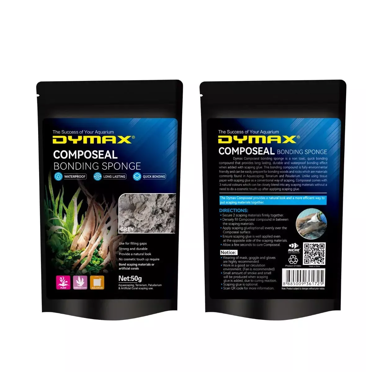 dymax-dark-grey-composeal-bonding-sponge-25g Dymax Dark Grey Composeal Bonding Sponge, 25G