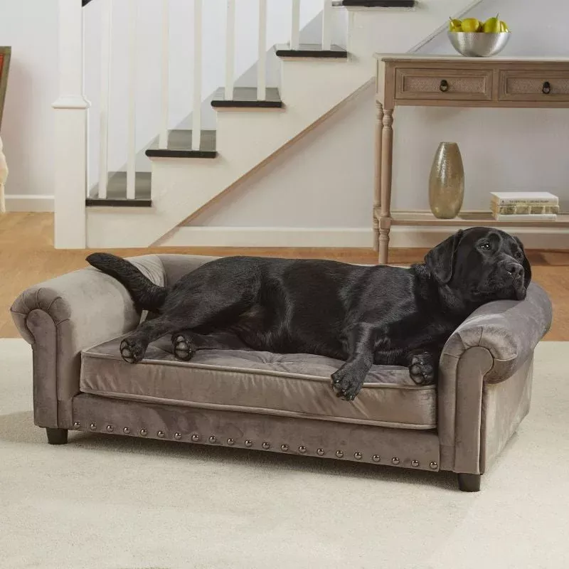 enchanted-home-pet-manchester-grey-sofa-dog-bed Enchanted Home Pet Manchester Grey Sofa Dog Bed