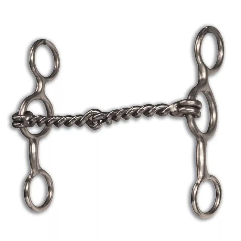 Equisential Performance Short Shank Bit Twisted Wire Snaffle