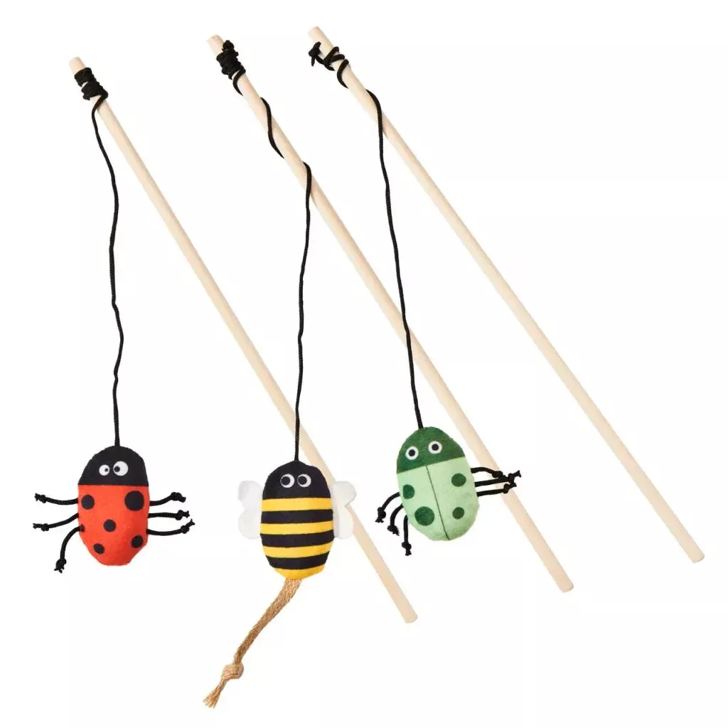 ethical-love-earth-insect-teaser-wand-toy-cats-assorted-characters Ethical Love the Earth Insect Teaser Wand Toy For Cats, Assorted Characters