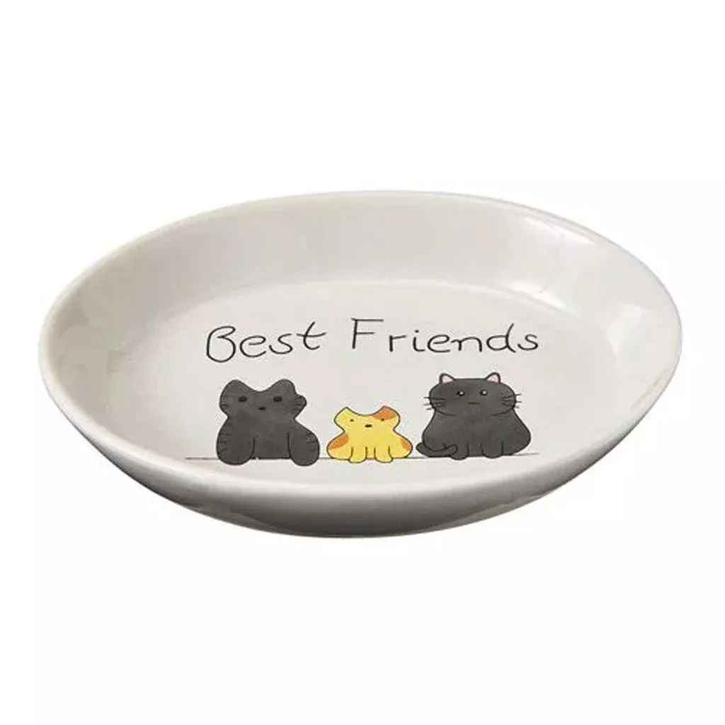 ethical-pet-spot-best-friends-oval-cat-dish-6 Ethical Pet Spot Best Friends Oval Cat Dish 6"