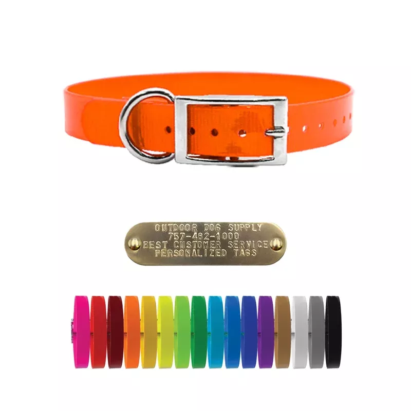 extra-long-1-solid-premium-glow-tuff-d-ring-dog-collar-no-tag -Extra Long 1″ Solid Premium Glow Tuff D Ring Dog Collar- No Tag