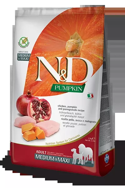Farmina - N&D - Pumpkin - Chicken & Pomegranate Medium/Maxi Adult Dry Dog Food