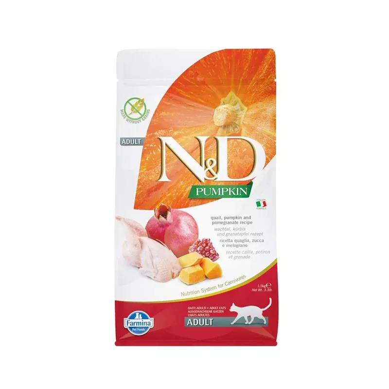 Farmina - N&D - Pumpkin - Quail & Pomegranate - Adult Dry Cat food