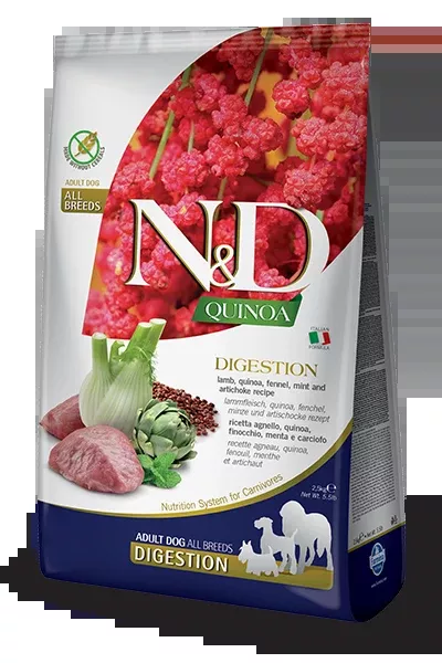 Farmina - N&D - Quinoa - Digestion - Lamb & Blueberry Adult Dry Dog Food