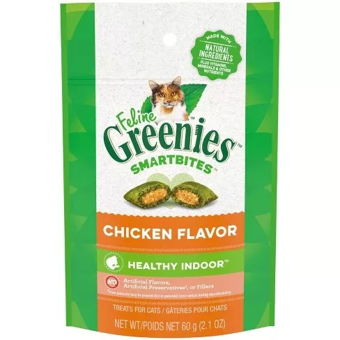 Feline Greenies - SmartBites - Healthy Indoor - Cat Treats