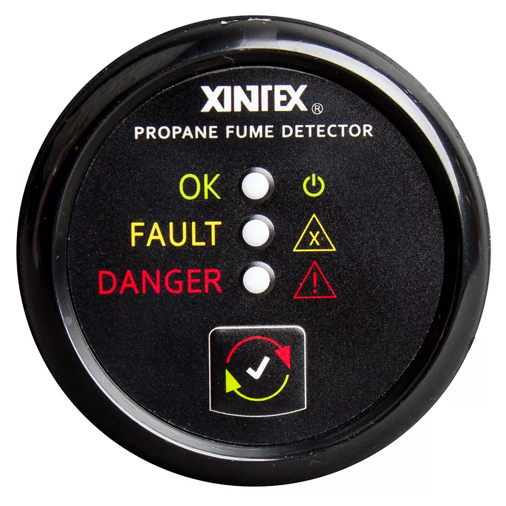 Fireboy-Xintex Propane Fume Detector w/Plastic Sensor – No Solenoid Valve – Black Bezel Display [P-1B-R]