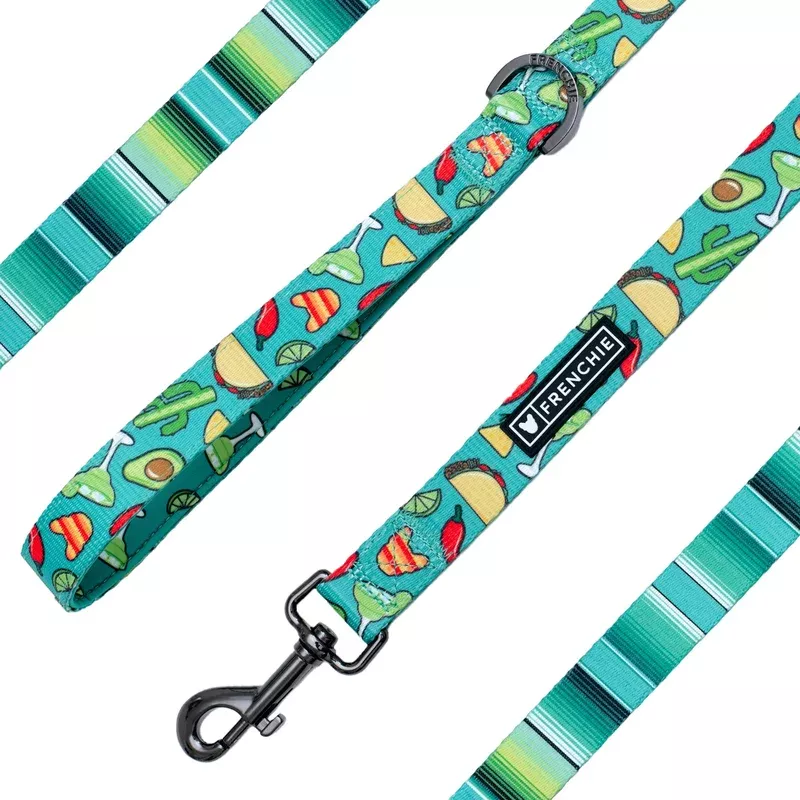 frenchie-comfort-leash-taco-tuesday-green Frenchie Comfort Leash – Taco Tuesday (Green)