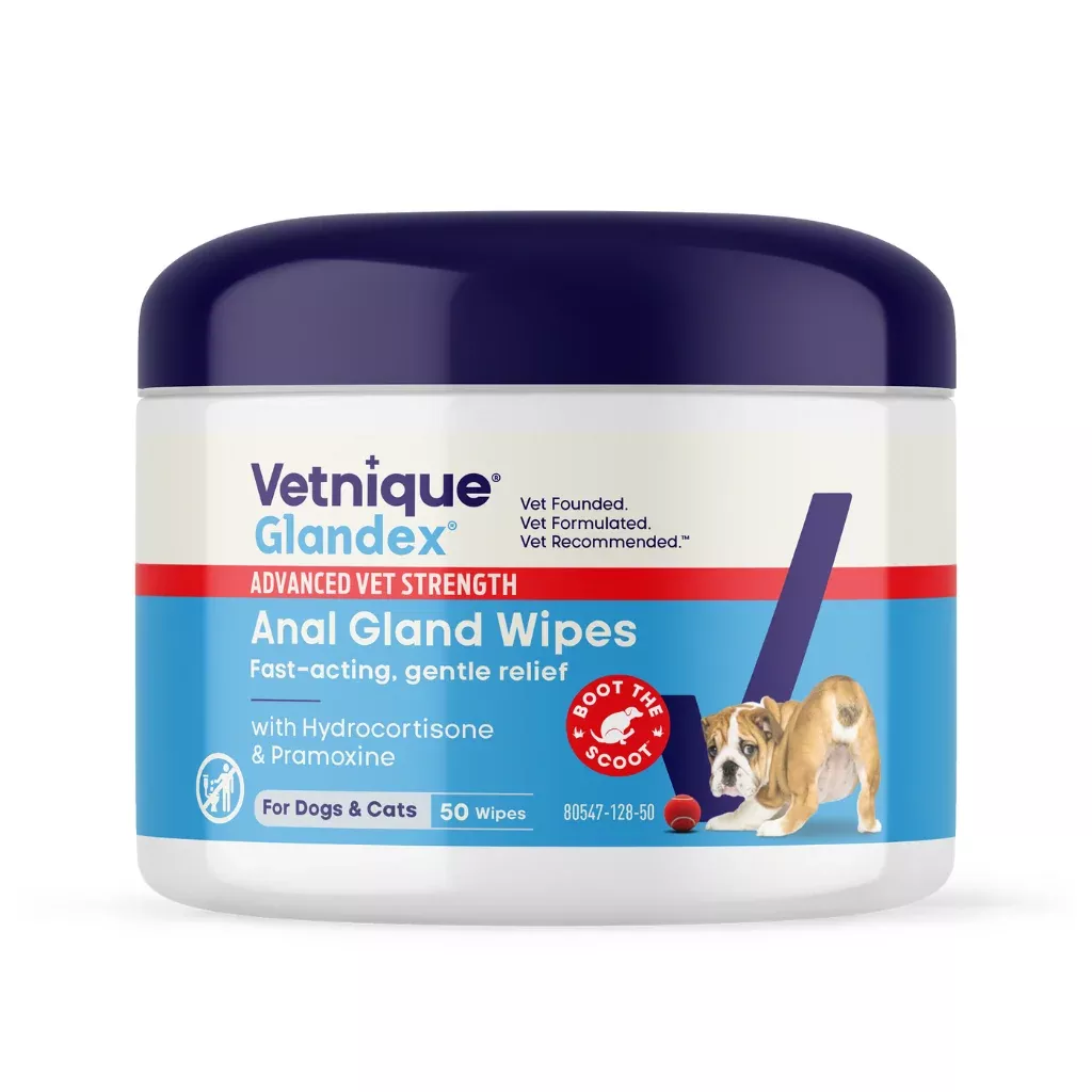 glandex-advanced-vet-strength-anal-gland-health-wipes-dogs-cats-50-ct Glandex Advanced Vet Strength Anal Gland Health Wipes For Dogs & Cats, 50 ct