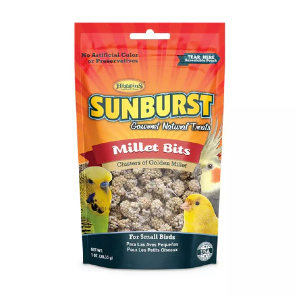 higgins-sunburst-millet-bits-treats-birds-1-oz Higgins Sunburst Millet Bits Treats For Birds 1 oz