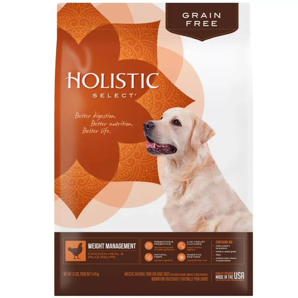 holistic-select-natural-grain-free-chicken-meal-pea-weight-management-dry-dog-fo Holistic Select Natural Grain Free Chicken Meal and Pea Weight Management Dry Dog Food