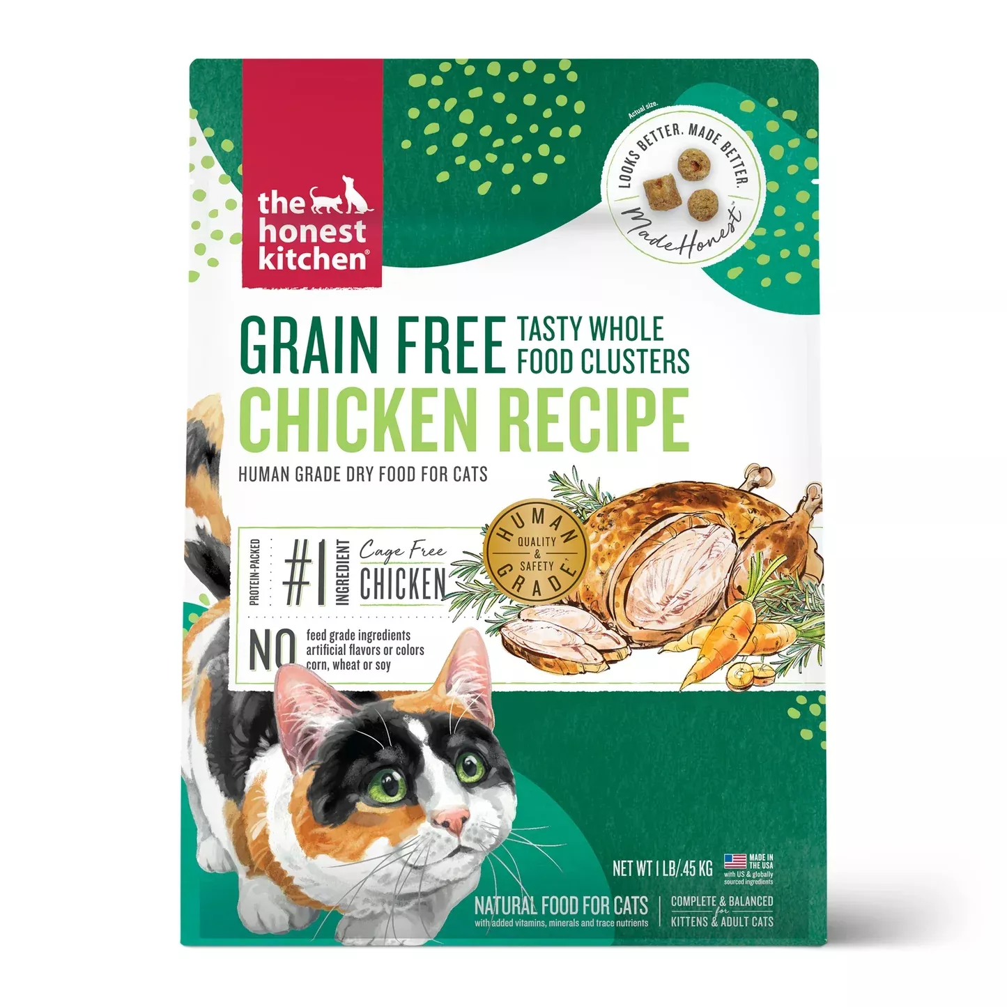 honest-kitchen-grain-free-clusters-chicken-dry-cat-food-1lb Honest Kitchen Grain Free Clusters Chicken Dry Cat Food (1lb)