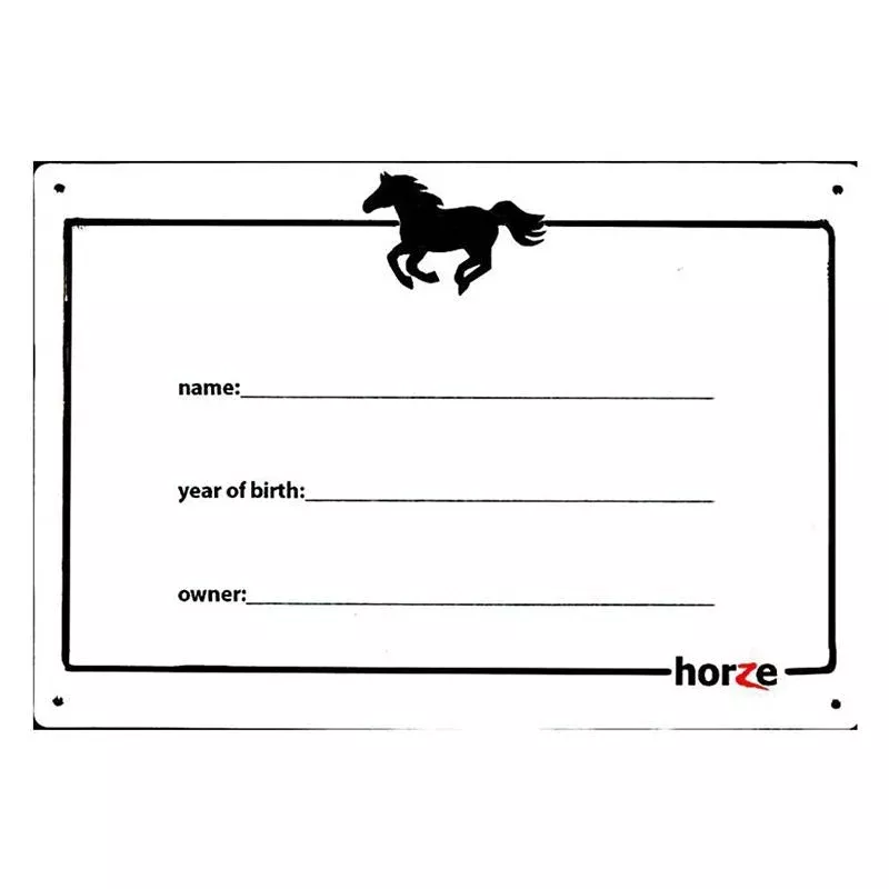 horze-white-board-stall-plaque-3-5-x-8 Horze White Board Stall Plaque 3.5 x 8