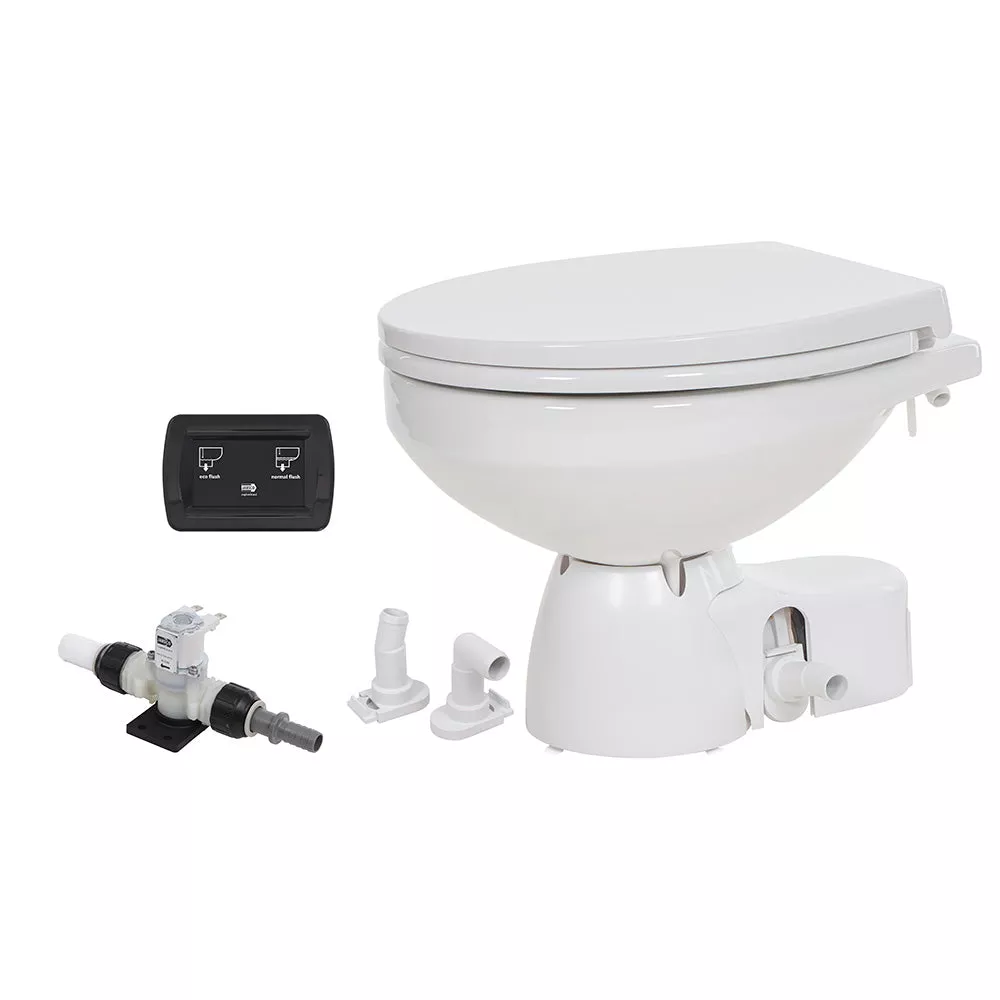 Jabsco Quiet Flush E2 Fresh Water Toilet Regular Bowl – 24VSoft Close Lid [38045-4194RSP]